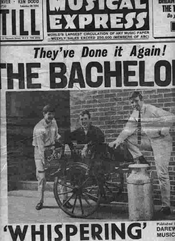 The front cover of the New Musical Express featuring 'The Bachelors'